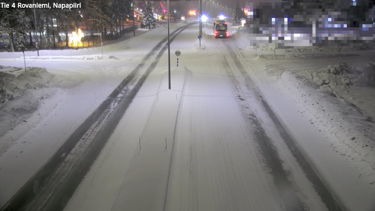 Weather Camera Image Väg 4 Rovaniemi, Polar cirke, Rovaniemi, Lappi