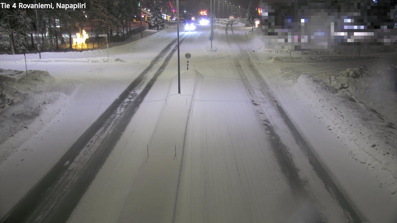 Weather Camera Image Väg 4 Rovaniemi, Polar cirke, Rovaniemi, Lappi