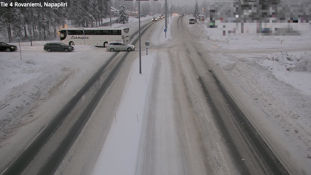 Weather Camera Image Väg 4 Rovaniemi, Polar cirke, Rovaniemi, Lappi
