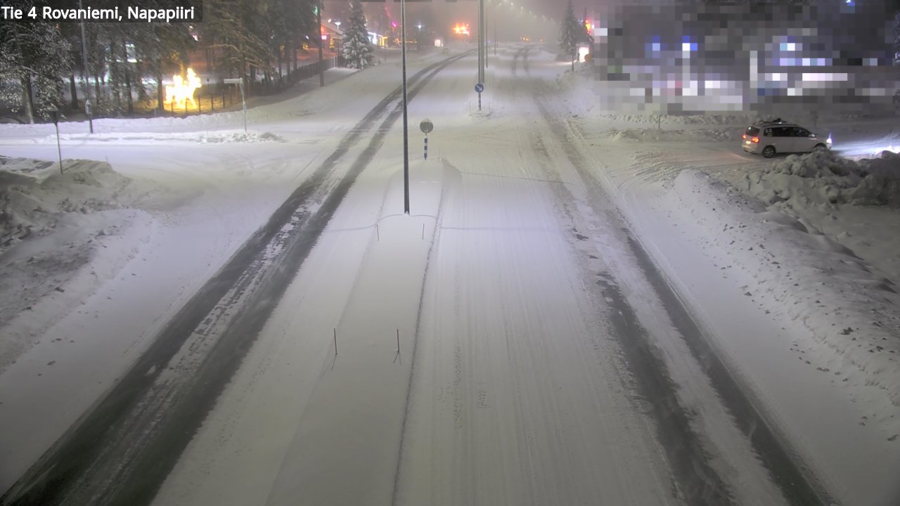 Weather Camera Image Väg 4 Rovaniemi, Polar cirke, Rovaniemi, Lappi