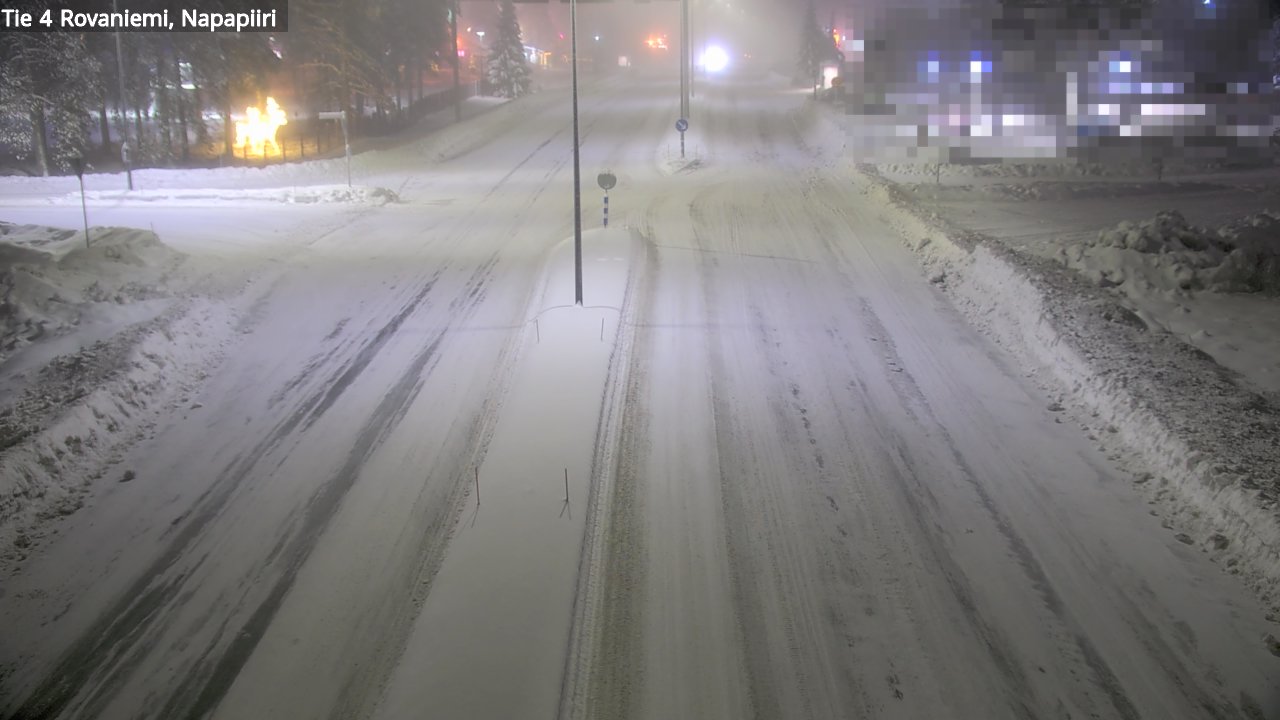 Weather Camera Image Väg 4 Rovaniemi, Polar cirke, Rovaniemi, Lappi