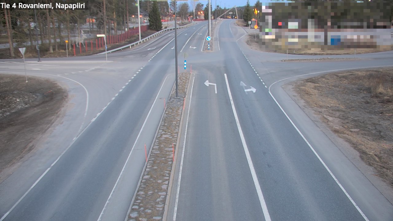 Weather Camera Image Väg 4 Rovaniemi, Polar cirke, Rovaniemi, Lappi