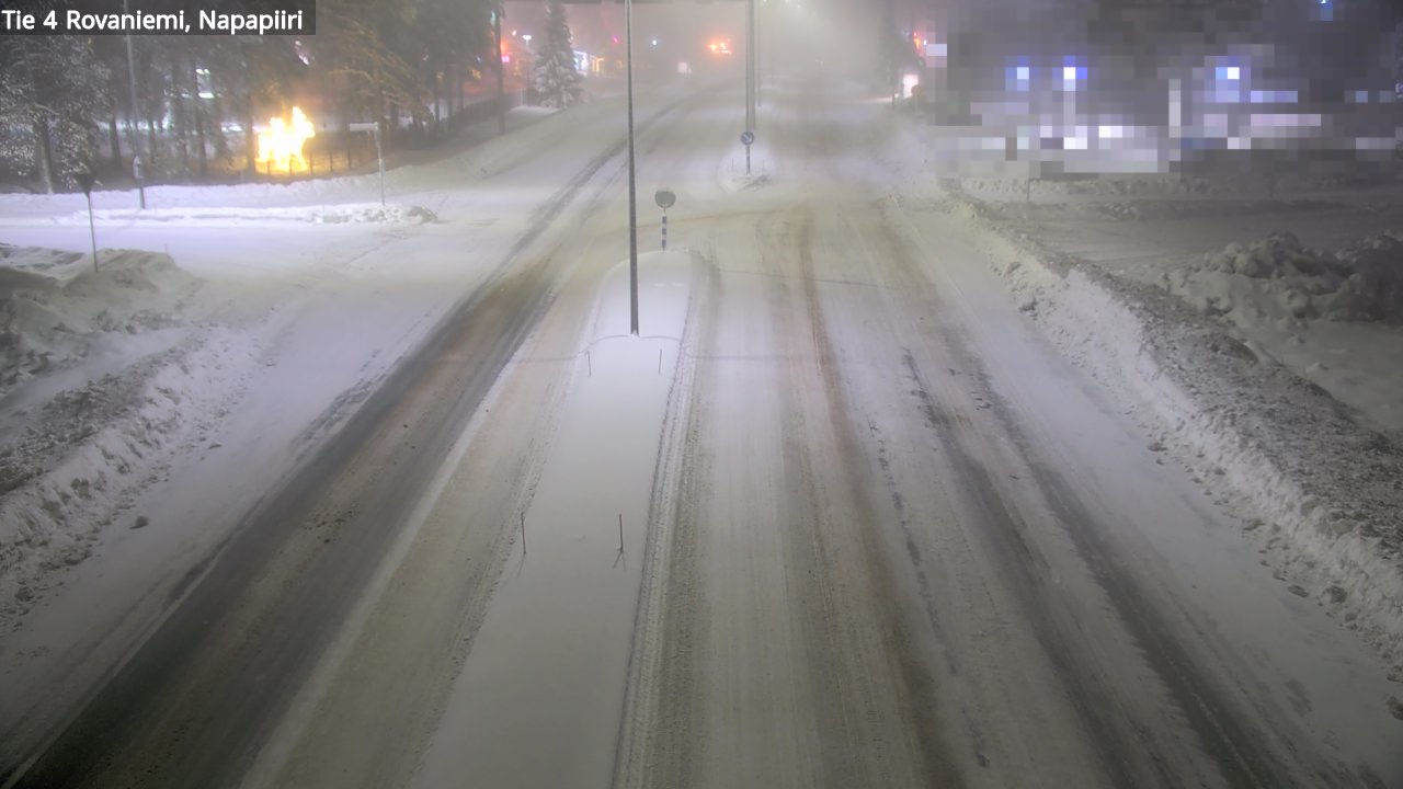 Weather Camera Image Väg 4 Rovaniemi, Polar cirke, Rovaniemi, Lappi