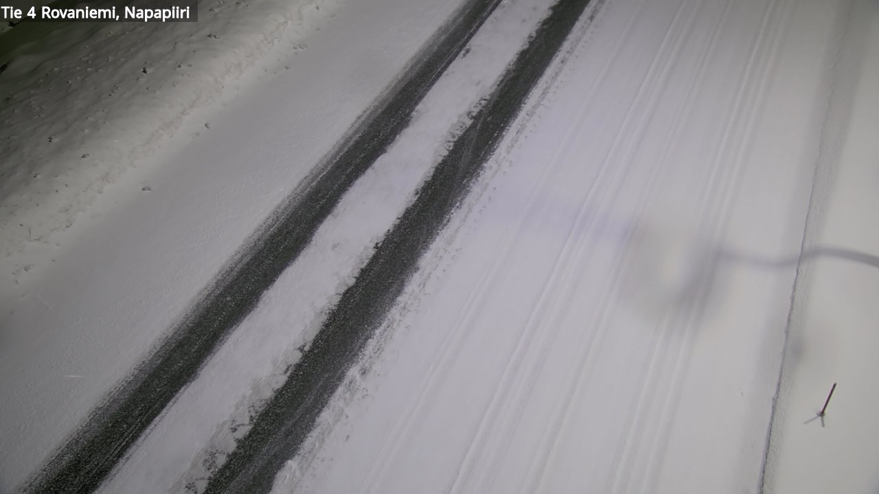 Weather Camera Image Väg 4 Rovaniemi, Polar cirke, Rovaniemi, Lappi