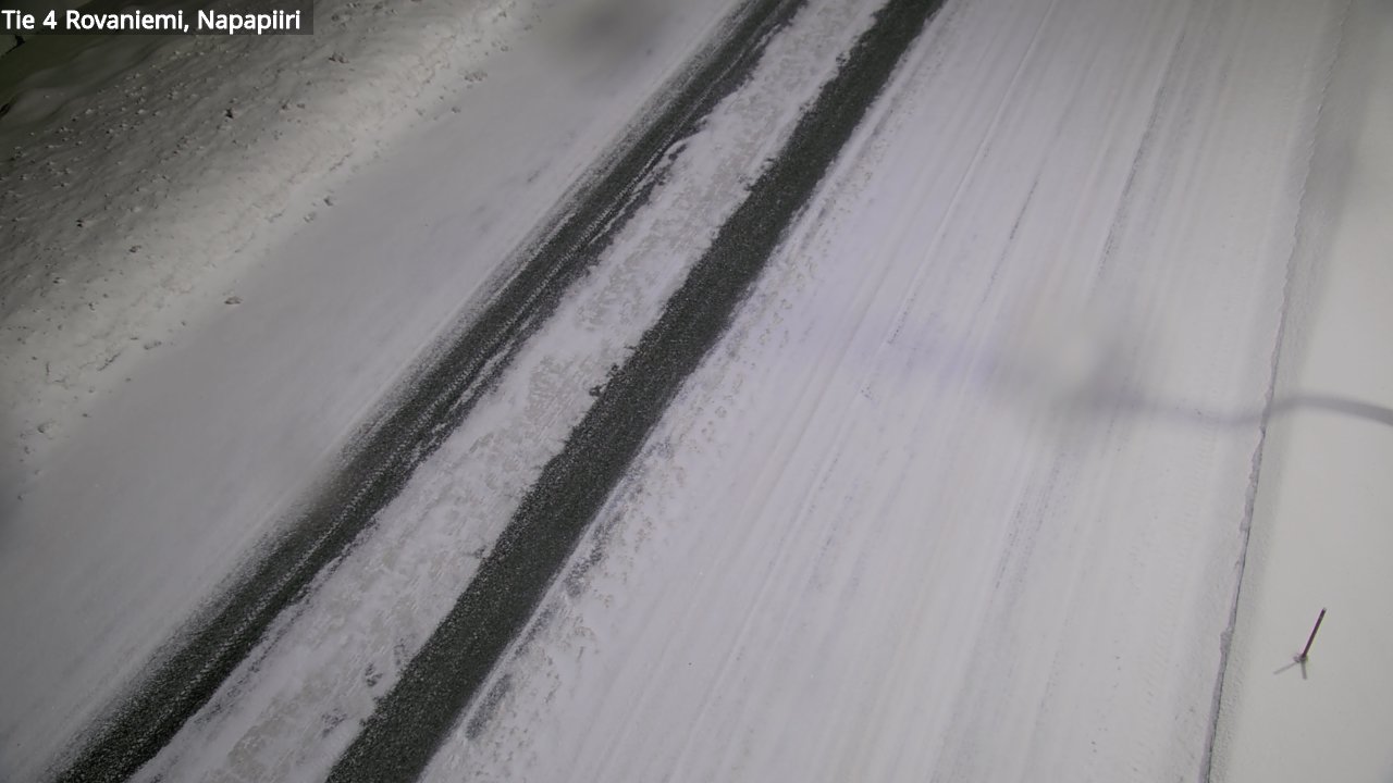 Weather Camera Image Väg 4 Rovaniemi, Polar cirke, Rovaniemi, Lappi