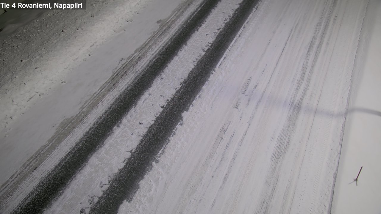 Weather Camera Image Väg 4 Rovaniemi, Polar cirke, Rovaniemi, Lappi