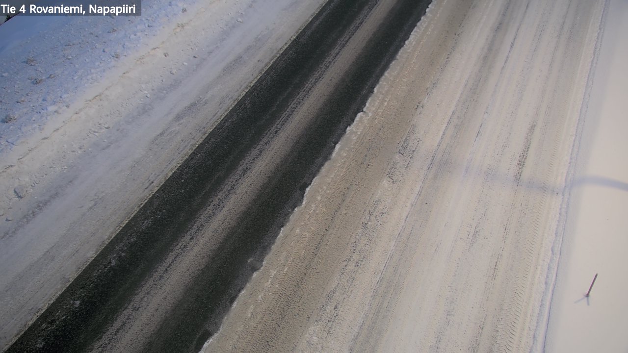 Weather Camera Image Väg 4 Rovaniemi, Polar cirke, Rovaniemi, Lappi