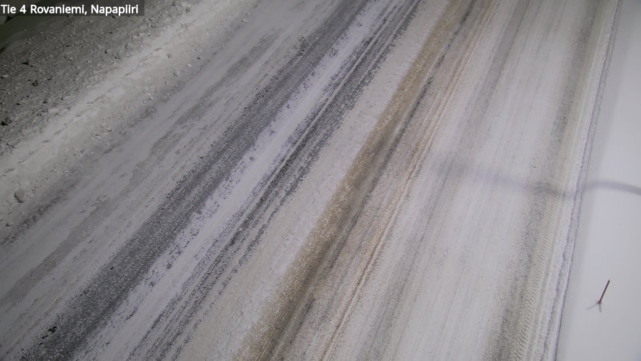 Weather Camera Image Väg 4 Rovaniemi, Polar cirke, Rovaniemi, Lappi