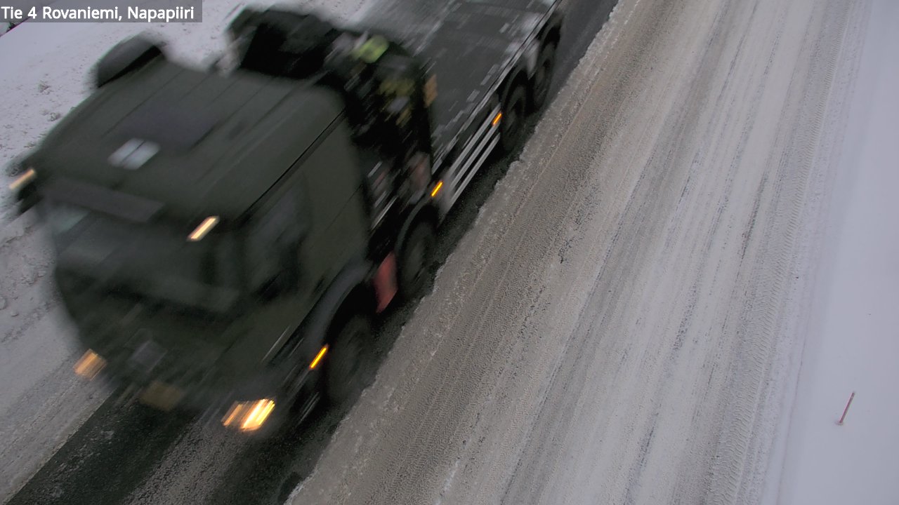 Weather Camera Image Väg 4 Rovaniemi, Polar cirke, Rovaniemi, Lappi