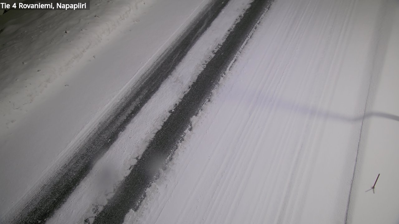 Weather Camera Image Väg 4 Rovaniemi, Polar cirke, Rovaniemi, Lappi