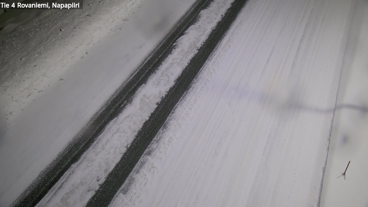 Weather Camera Image Väg 4 Rovaniemi, Polar cirke, Rovaniemi, Lappi