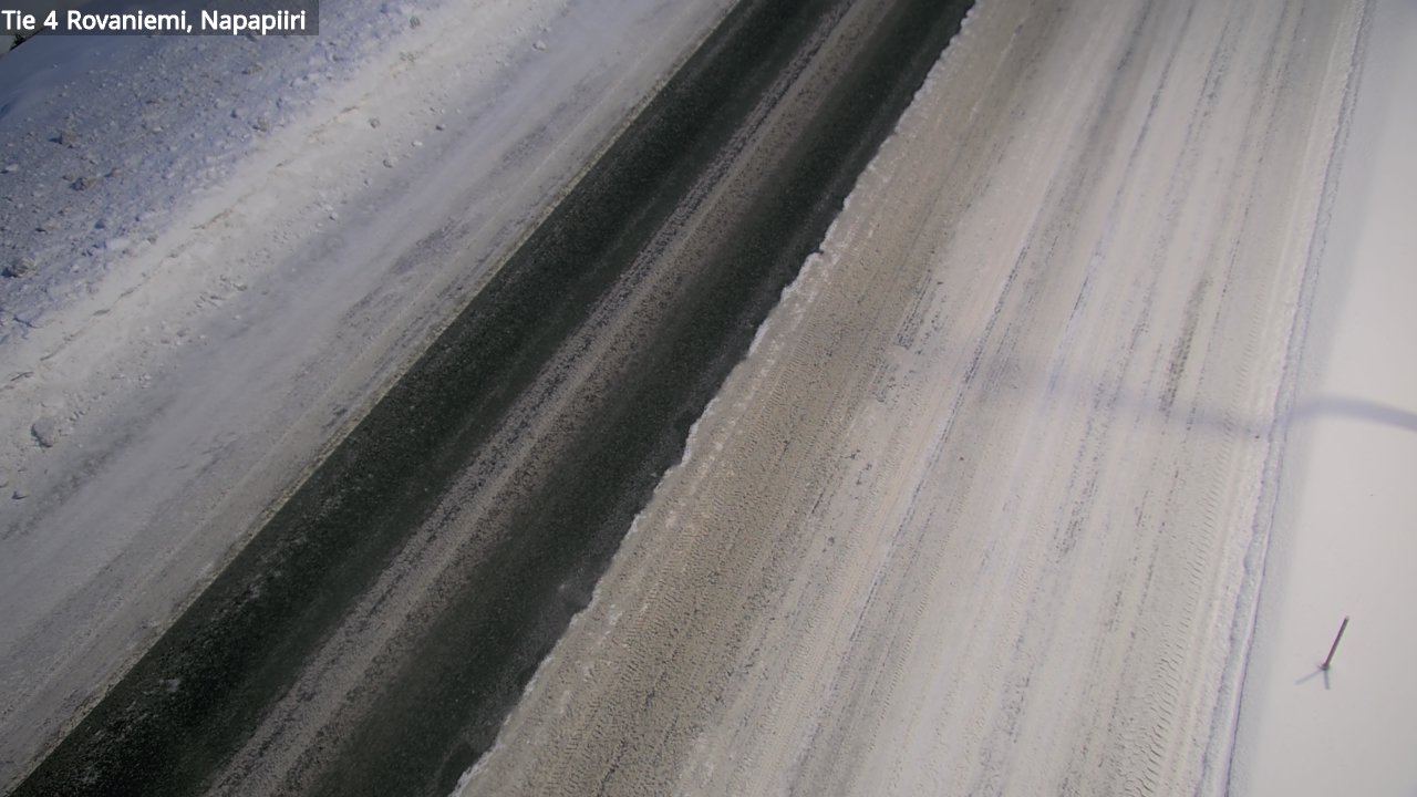 Weather Camera Image Väg 4 Rovaniemi, Polar cirke, Rovaniemi, Lappi