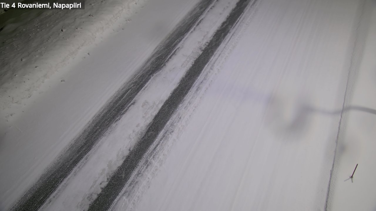 Weather Camera Image Väg 4 Rovaniemi, Polar cirke, Rovaniemi, Lappi