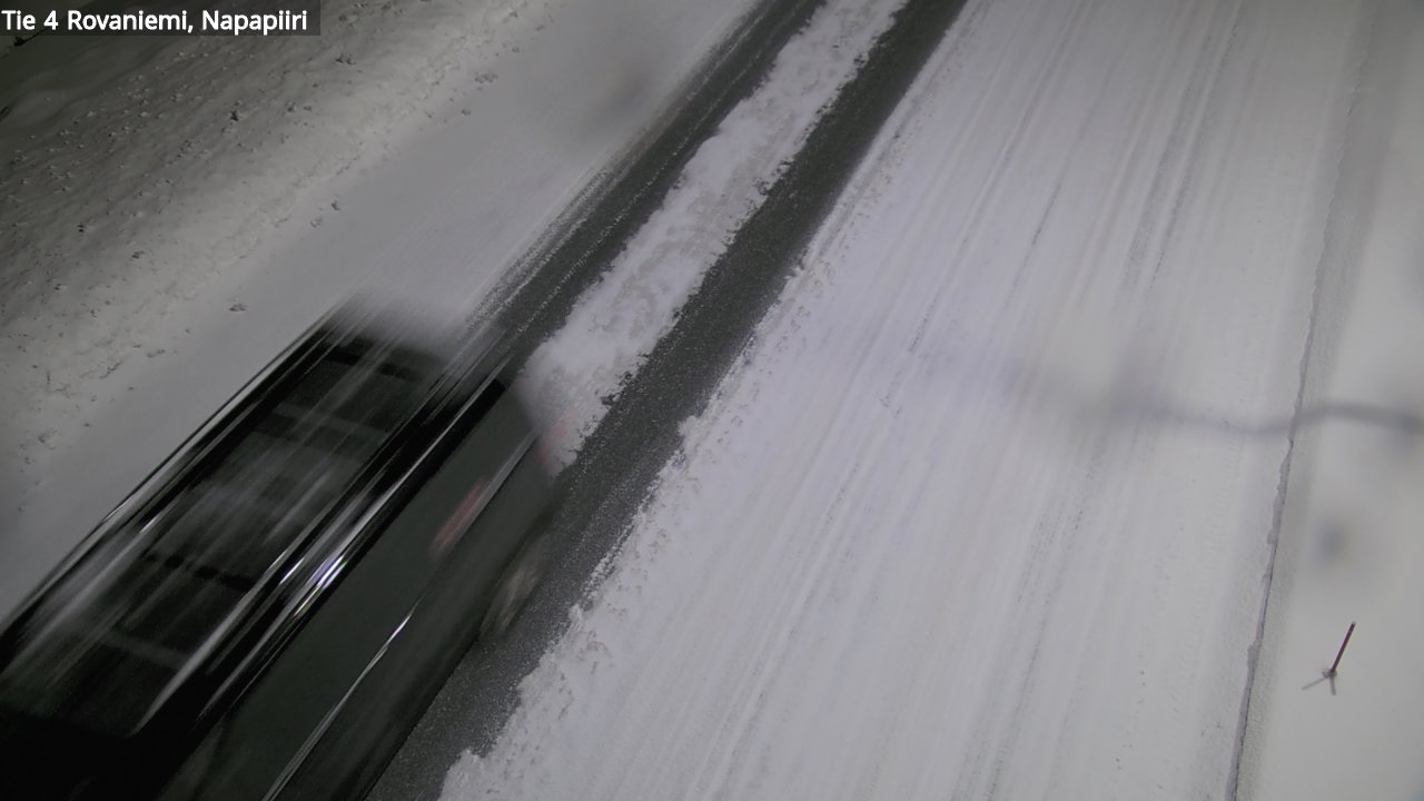 Weather Camera Image Väg 4 Rovaniemi, Polar cirke, Rovaniemi, Lappi