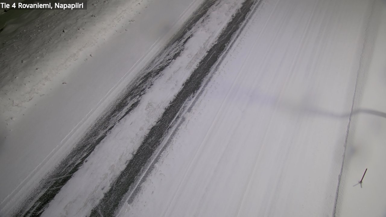 Weather Camera Image Väg 4 Rovaniemi, Polar cirke, Rovaniemi, Lappi