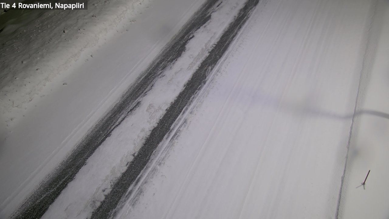 Weather Camera Image Väg 4 Rovaniemi, Polar cirke, Rovaniemi, Lappi