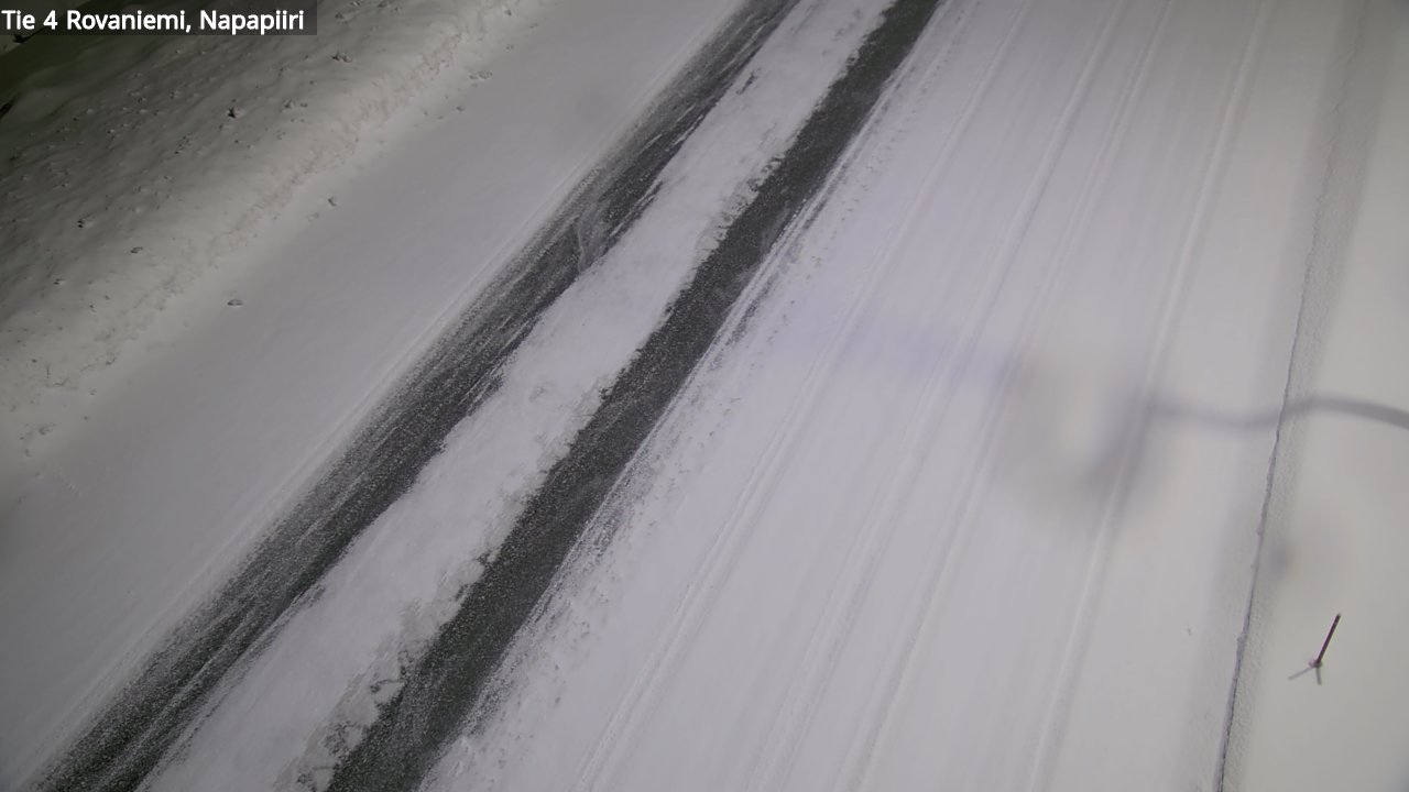 Weather Camera Image Väg 4 Rovaniemi, Polar cirke, Rovaniemi, Lappi