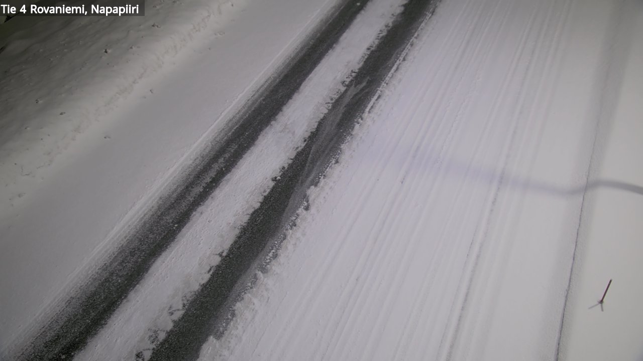 Weather Camera Image Väg 4 Rovaniemi, Polar cirke, Rovaniemi, Lappi