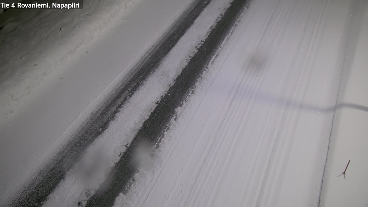 Weather Camera Image Väg 4 Rovaniemi, Polar cirke, Rovaniemi, Lappi