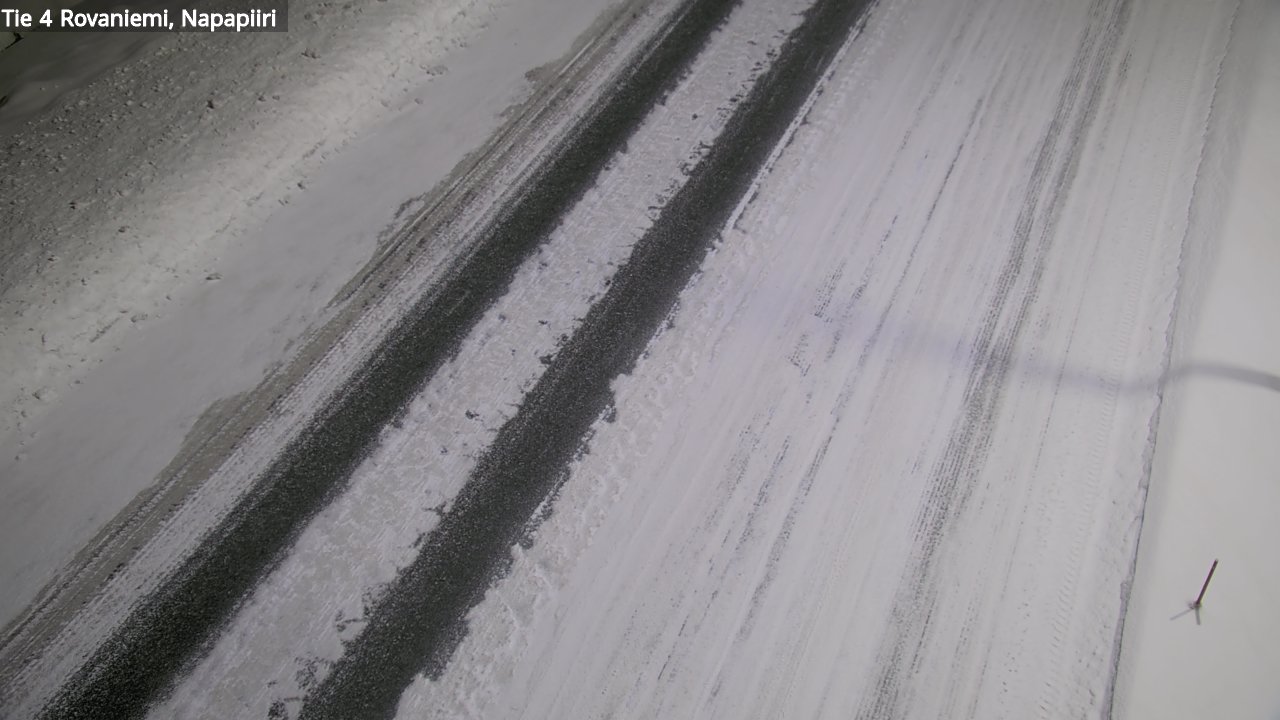 Weather Camera Image Väg 4 Rovaniemi, Polar cirke, Rovaniemi, Lappi