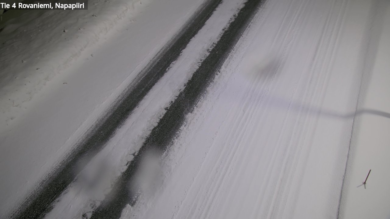 Weather Camera Image Väg 4 Rovaniemi, Polar cirke, Rovaniemi, Lappi