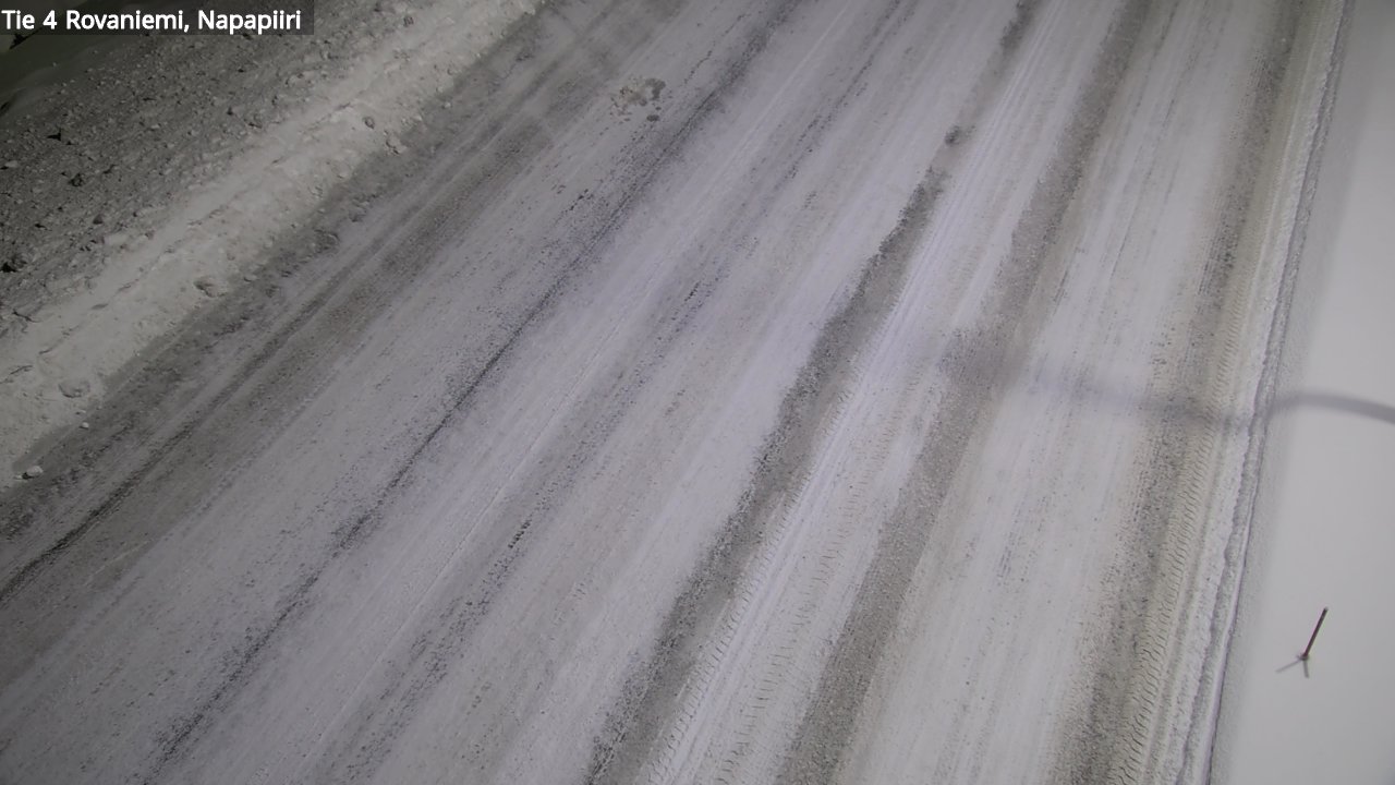 Weather Camera Image Väg 4 Rovaniemi, Polar cirke, Rovaniemi, Lappi