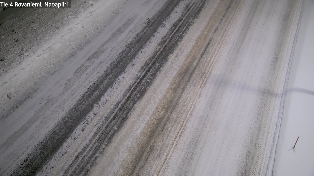 Weather Camera Image Väg 4 Rovaniemi, Polar cirke, Rovaniemi, Lappi