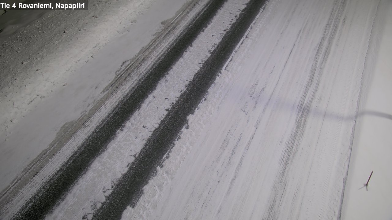 Weather Camera Image Väg 4 Rovaniemi, Polar cirke, Rovaniemi, Lappi