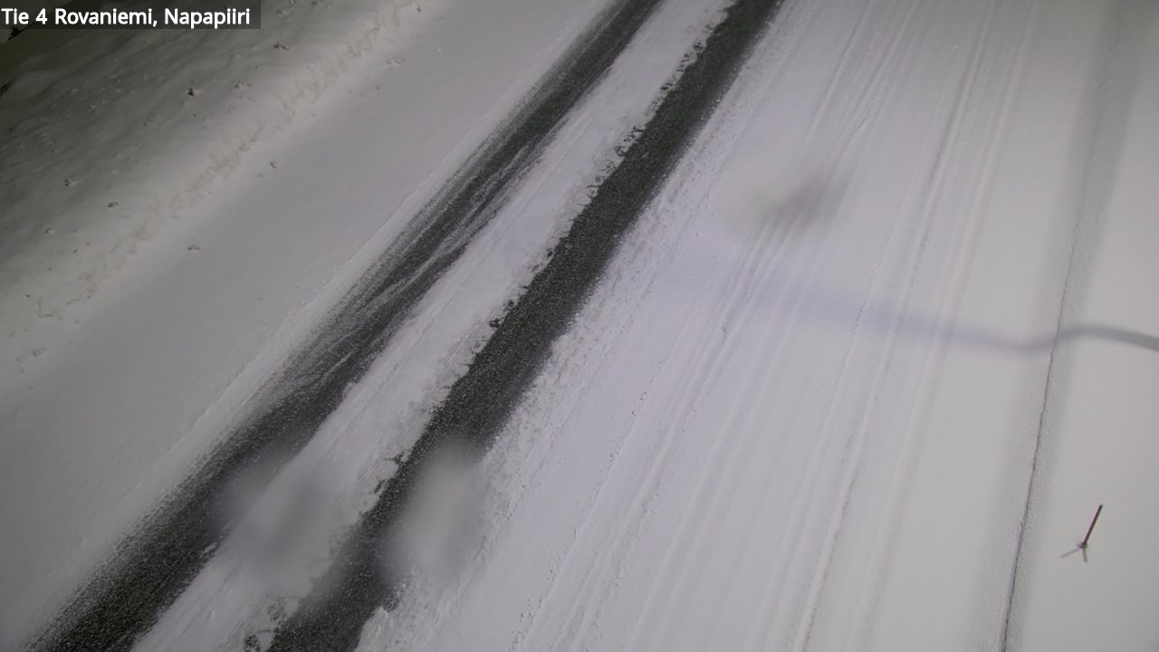 Weather Camera Image Väg 4 Rovaniemi, Polar cirke, Rovaniemi, Lappi