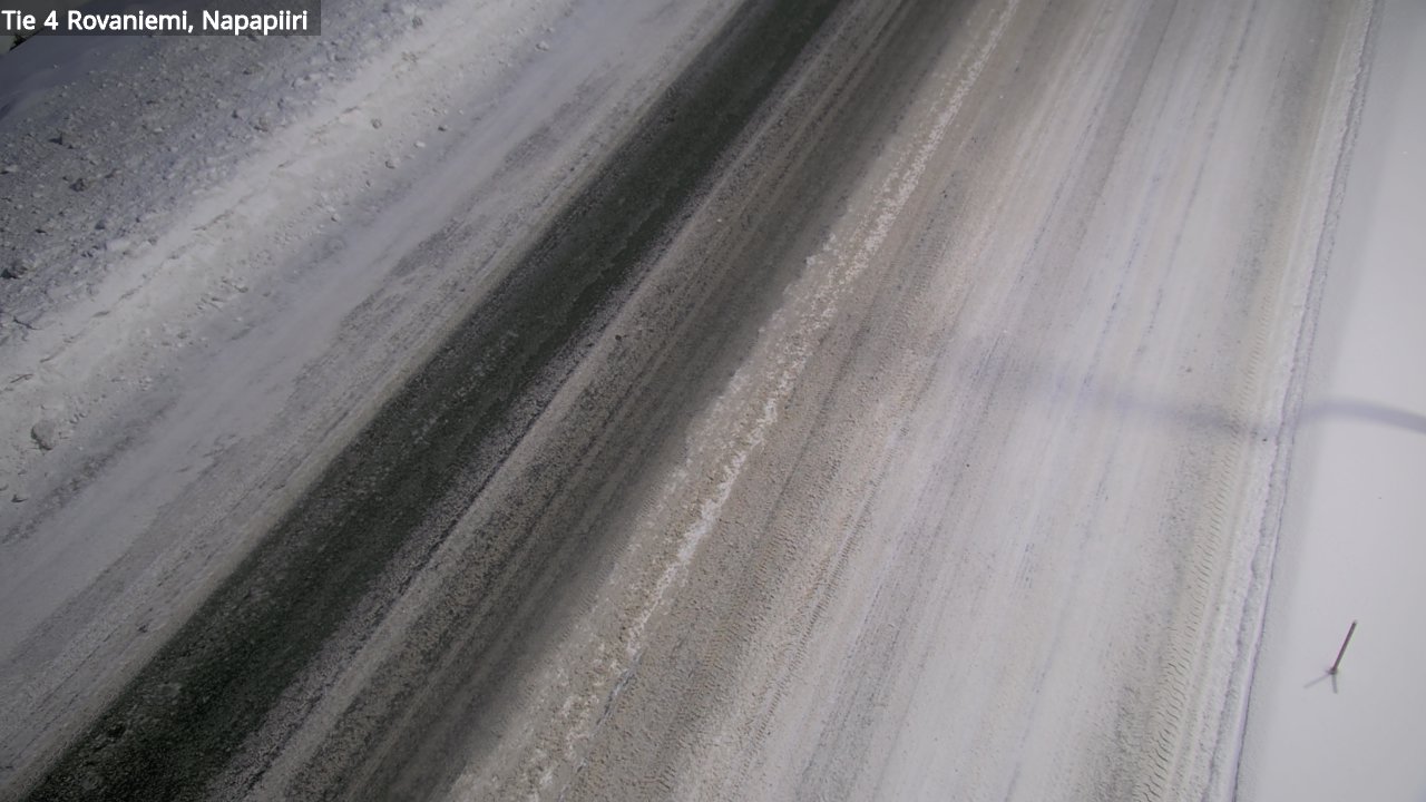 Weather Camera Image Väg 4 Rovaniemi, Polar cirke, Rovaniemi, Lappi
