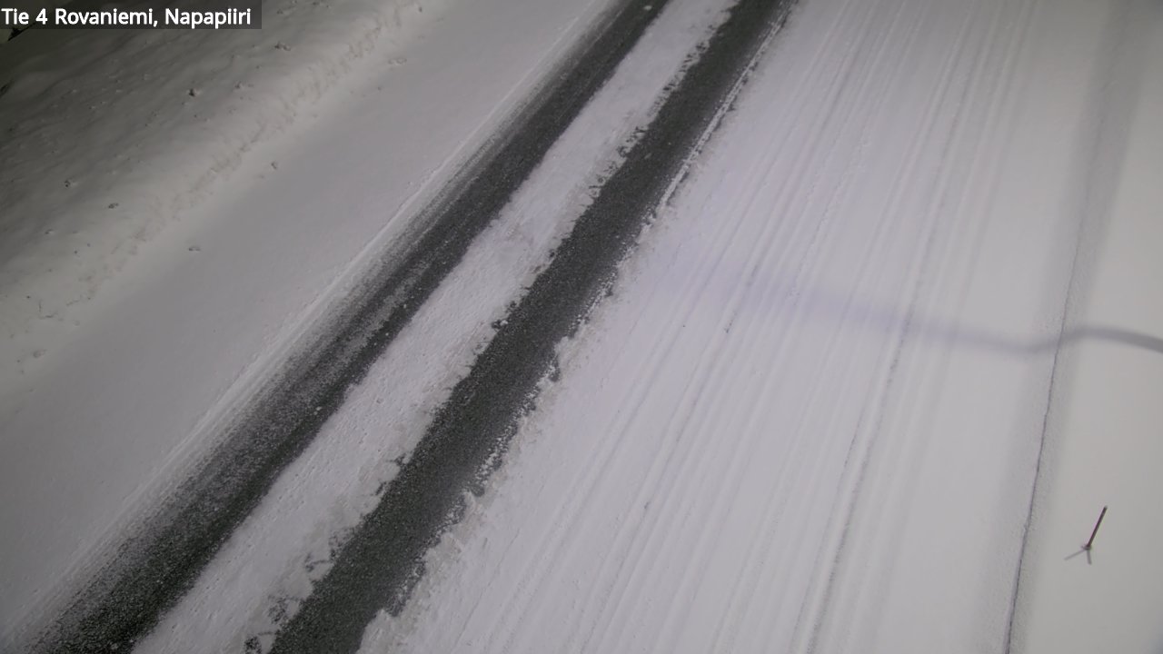 Weather Camera Image Väg 4 Rovaniemi, Polar cirke, Rovaniemi, Lappi