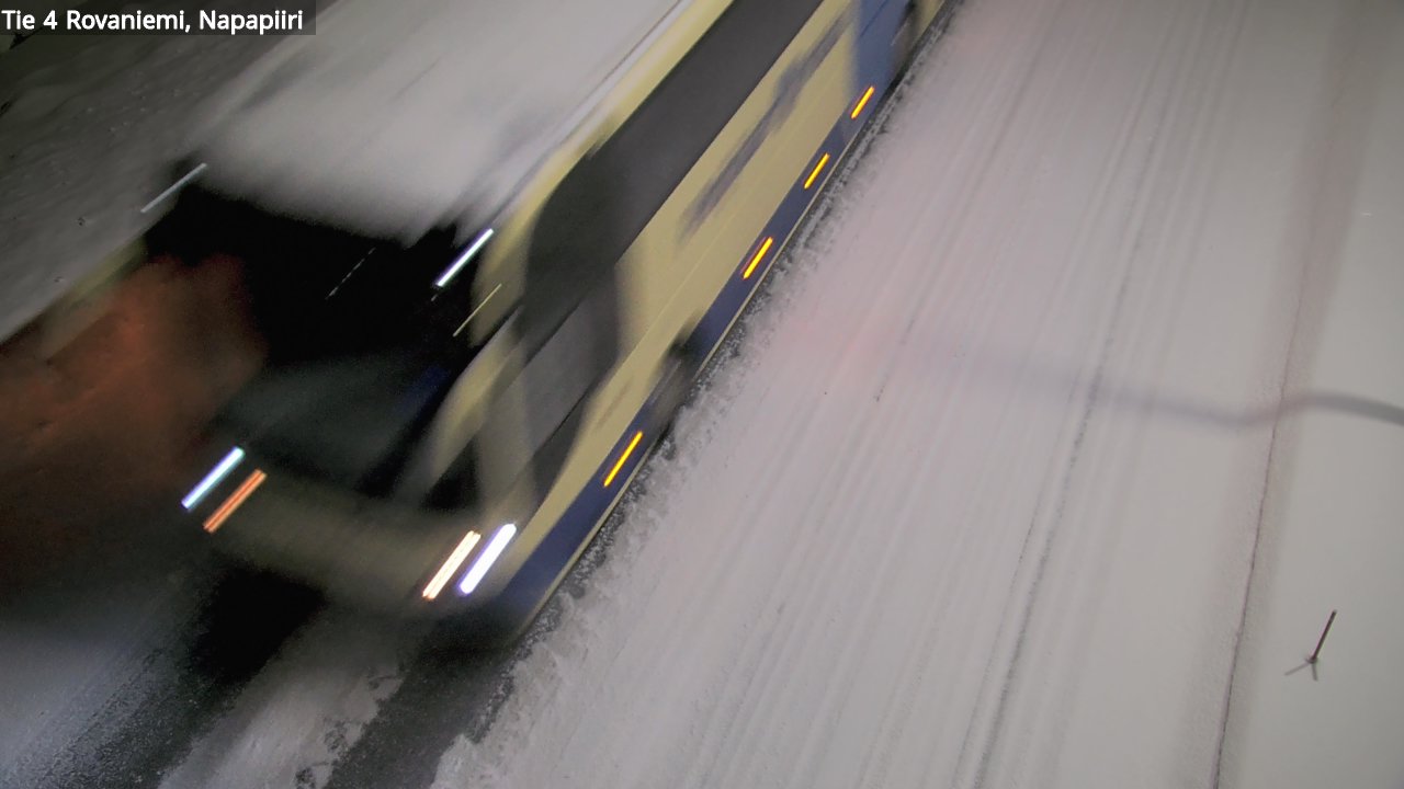 Weather Camera Image Väg 4 Rovaniemi, Polar cirke, Rovaniemi, Lappi