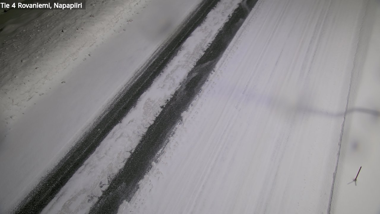 Weather Camera Image Väg 4 Rovaniemi, Polar cirke, Rovaniemi, Lappi