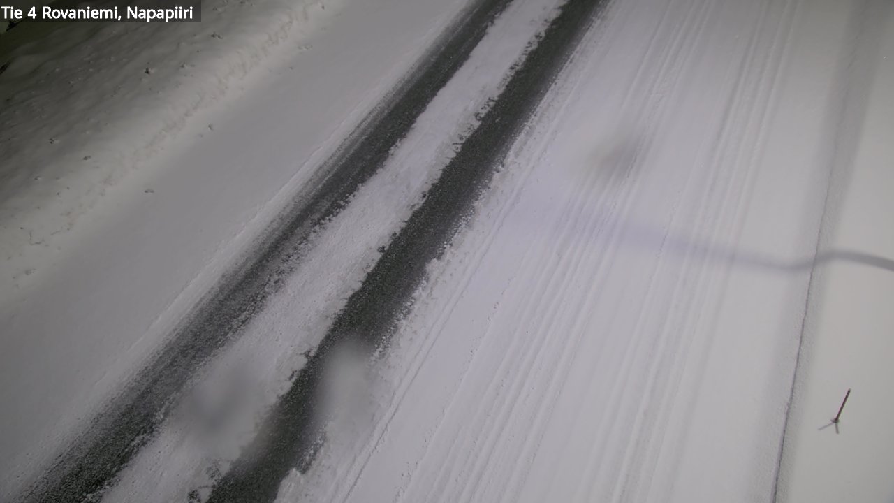 Weather Camera Image Väg 4 Rovaniemi, Polar cirke, Rovaniemi, Lappi