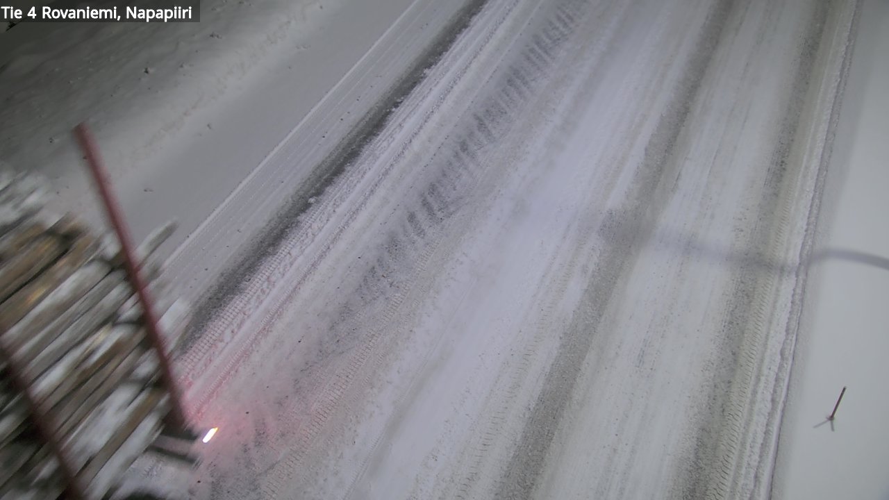 Weather Camera Image Väg 4 Rovaniemi, Polar cirke, Rovaniemi, Lappi