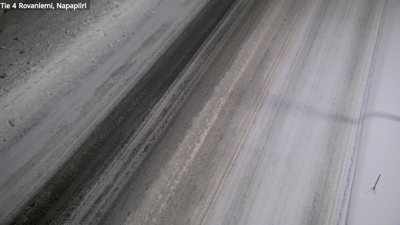 Weather Camera Image Väg 4 Rovaniemi, Polar cirke, Rovaniemi, Lappi
