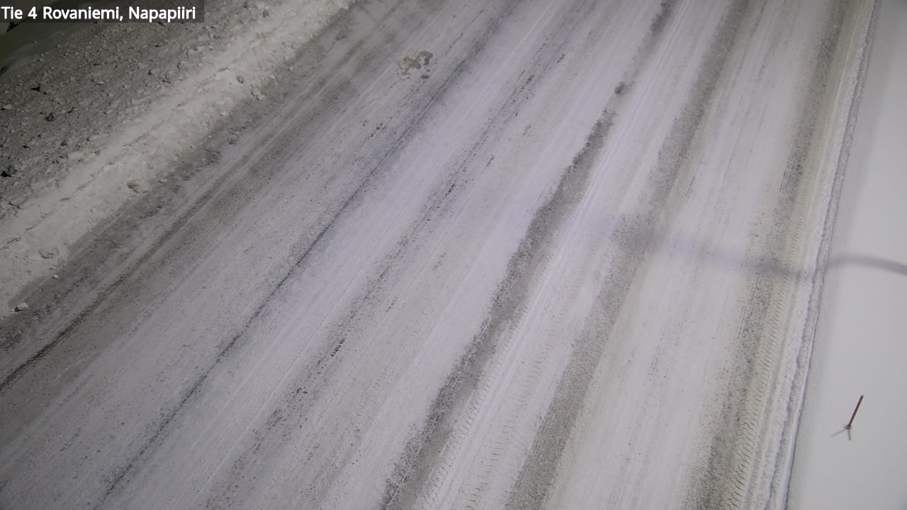 Weather Camera Image Väg 4 Rovaniemi, Polar cirke, Rovaniemi, Lappi