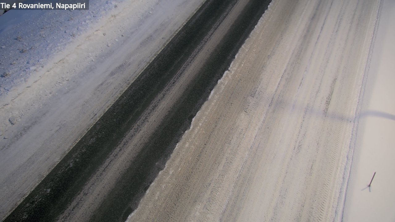 Weather Camera Image Väg 4 Rovaniemi, Polar cirke, Rovaniemi, Lappi