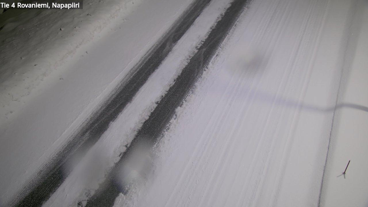 Weather Camera Image Väg 4 Rovaniemi, Polar cirke, Rovaniemi, Lappi
