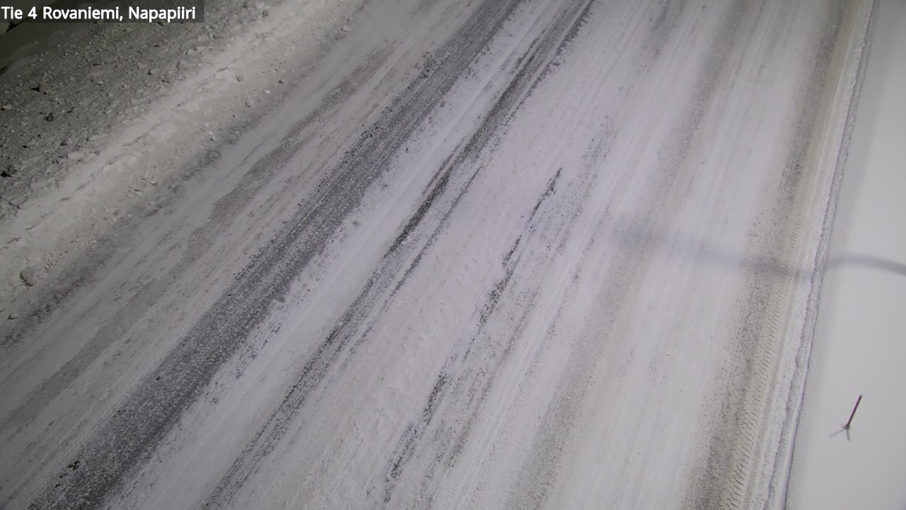 Weather Camera Image Väg 4 Rovaniemi, Polar cirke, Rovaniemi, Lappi