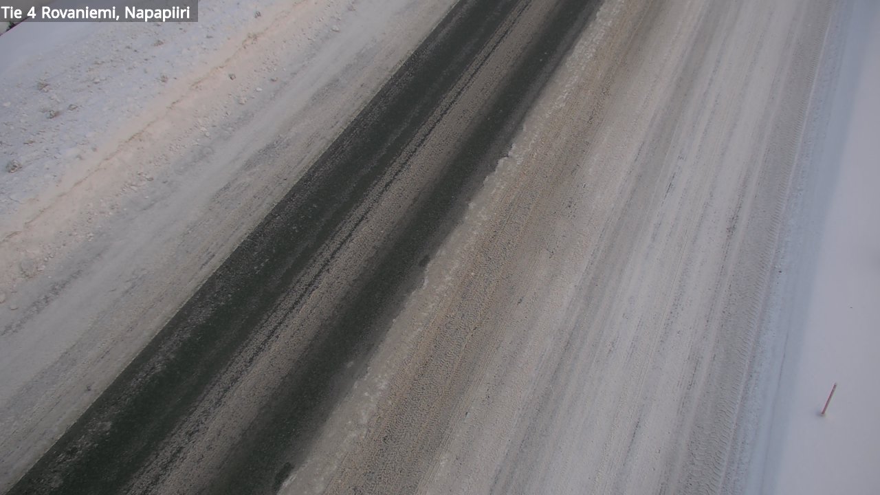 Weather Camera Image Väg 4 Rovaniemi, Polar cirke, Rovaniemi, Lappi