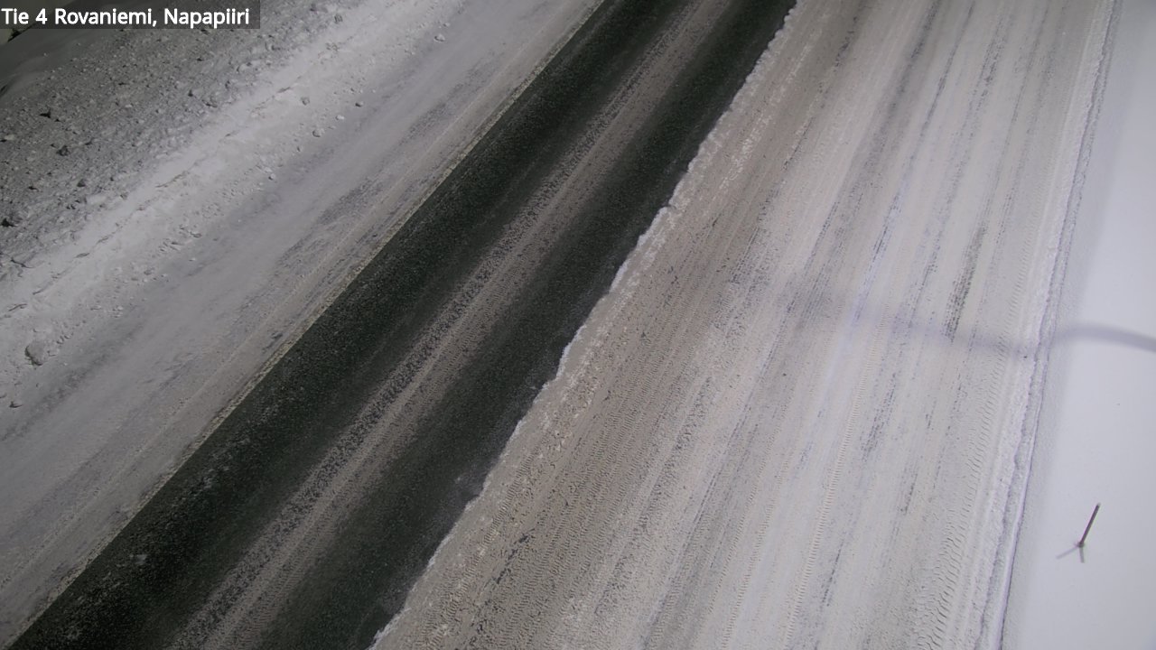 Weather Camera Image Väg 4 Rovaniemi, Polar cirke, Rovaniemi, Lappi