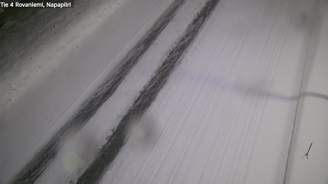 Weather Camera Image Väg 4 Rovaniemi, Polar cirke, Rovaniemi, Lappi