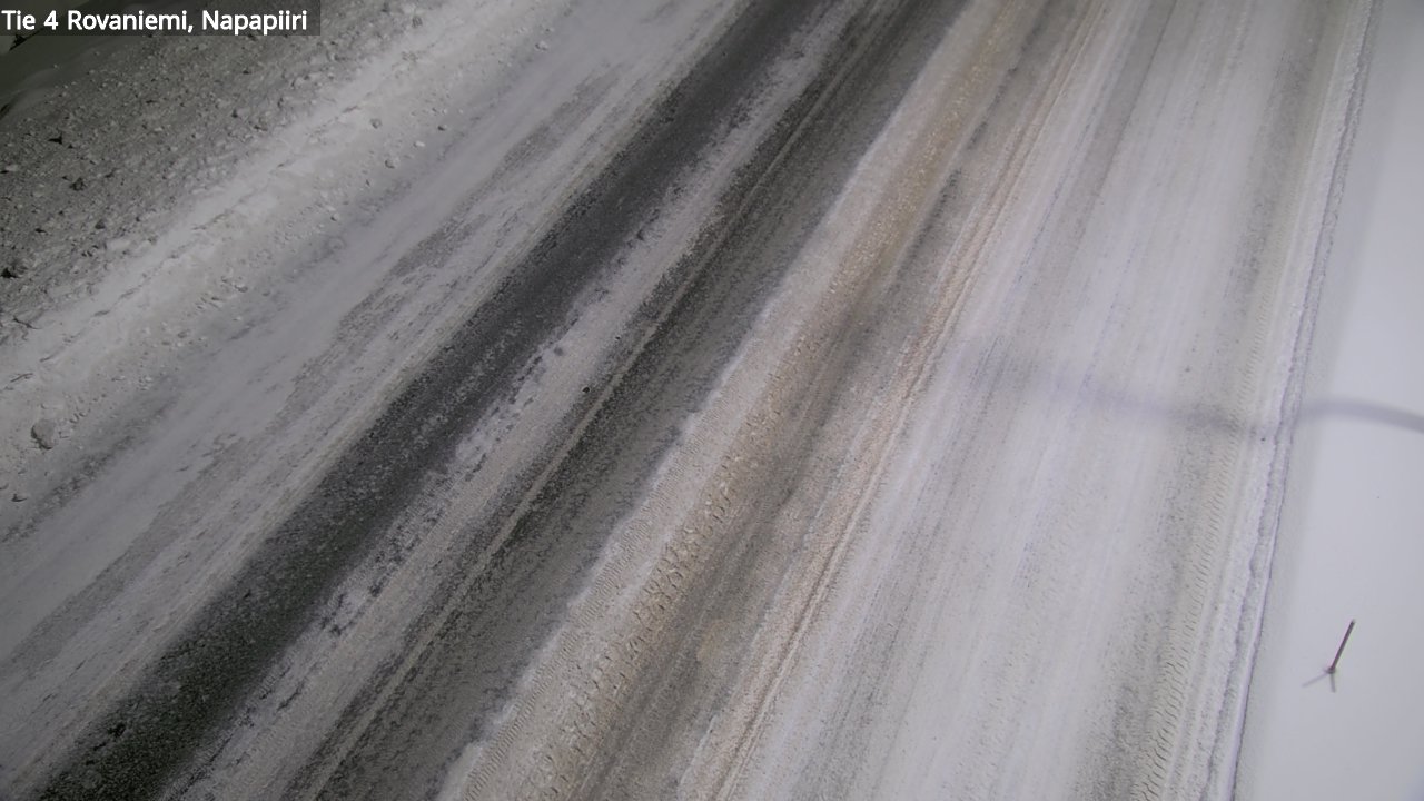 Weather Camera Image Väg 4 Rovaniemi, Polar cirke, Rovaniemi, Lappi
