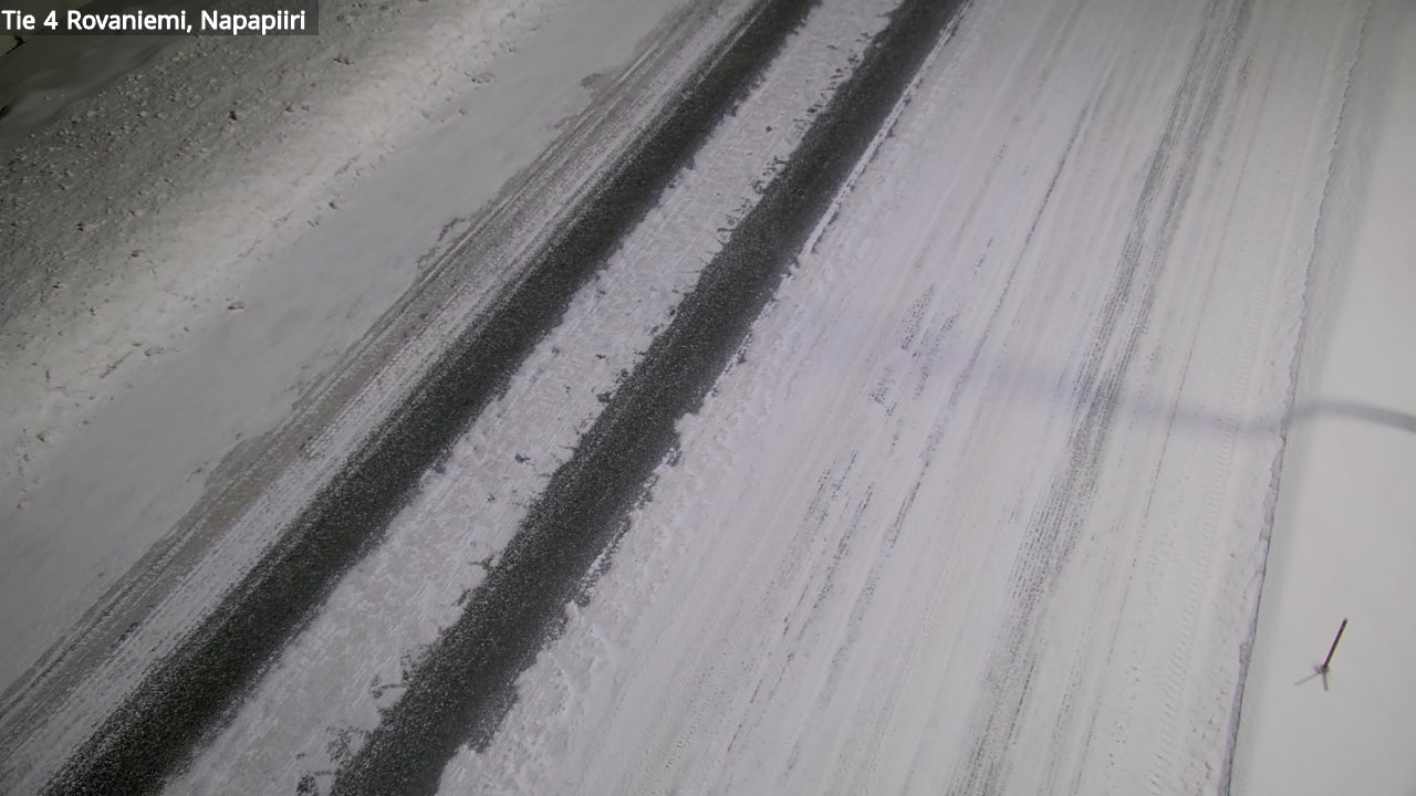 Weather Camera Image Väg 4 Rovaniemi, Polar cirke, Rovaniemi, Lappi