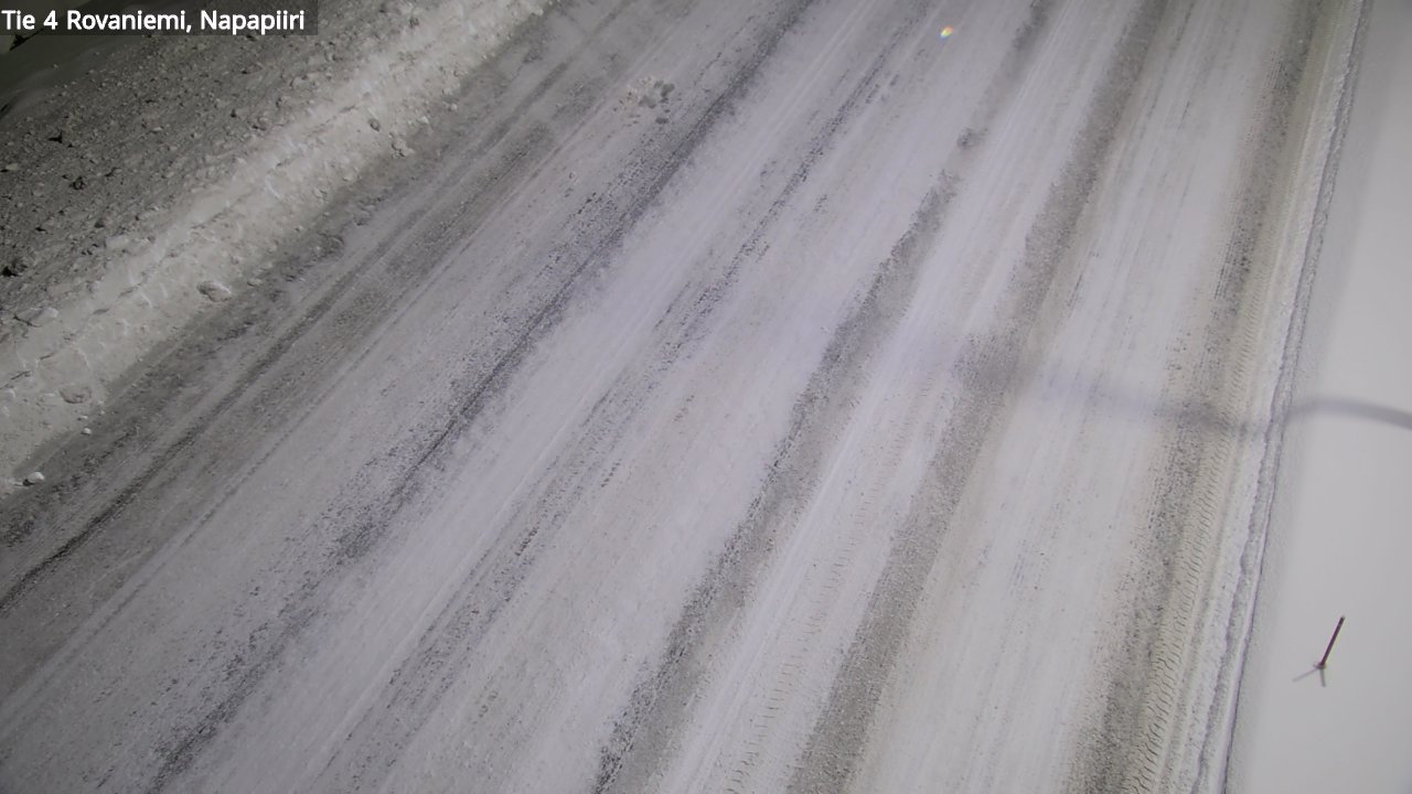 Weather Camera Image Väg 4 Rovaniemi, Polar cirke, Rovaniemi, Lappi