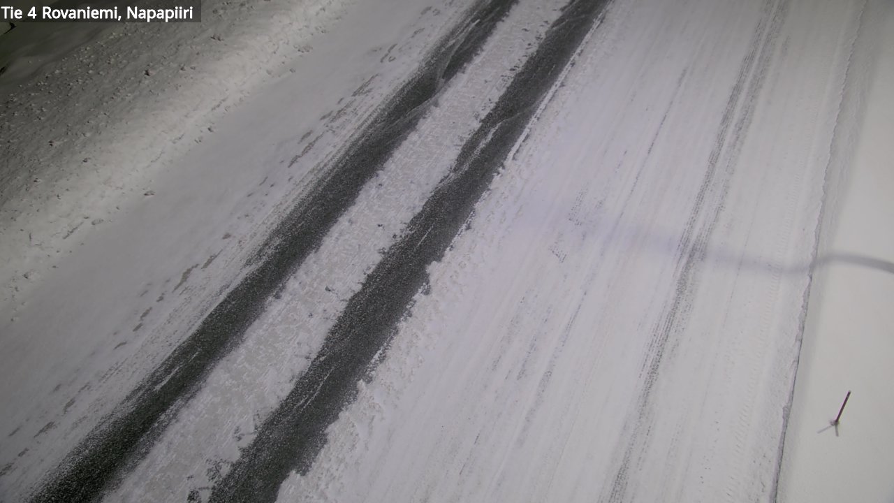 Weather Camera Image Väg 4 Rovaniemi, Polar cirke, Rovaniemi, Lappi