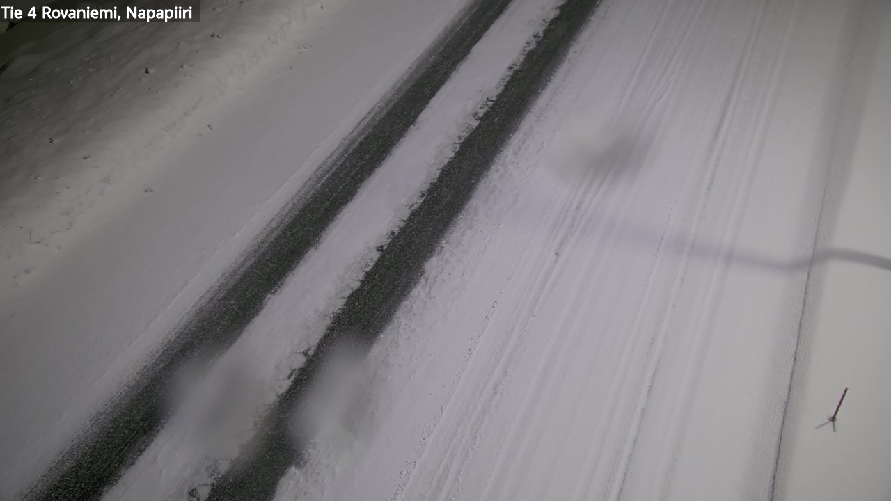 Weather Camera Image Väg 4 Rovaniemi, Polar cirke, Rovaniemi, Lappi