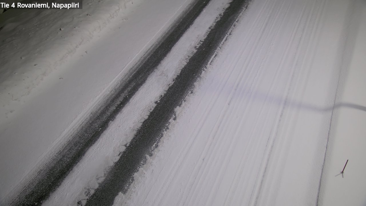 Weather Camera Image Väg 4 Rovaniemi, Polar cirke, Rovaniemi, Lappi