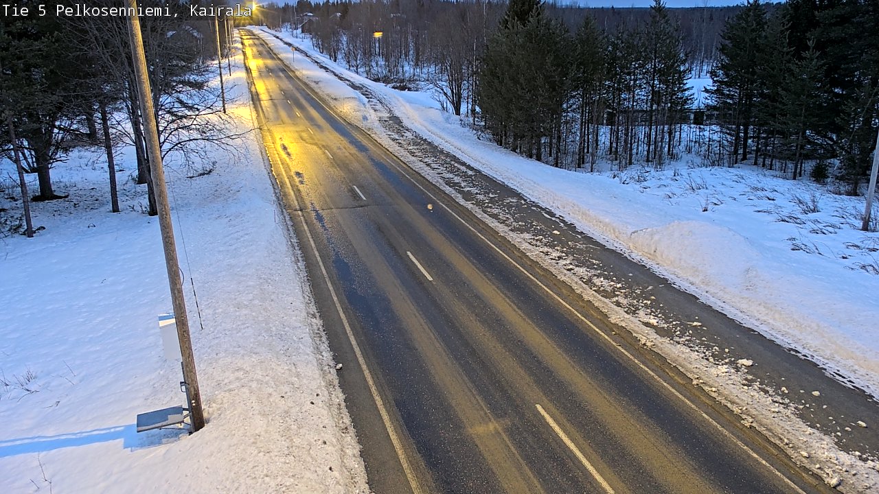 Weather Camera Image Väg 5 Pelkosenniemi, Kairala, Pelkosenniemi, Lappi